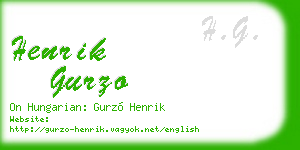 henrik gurzo business card