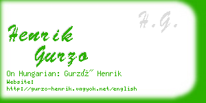 henrik gurzo business card